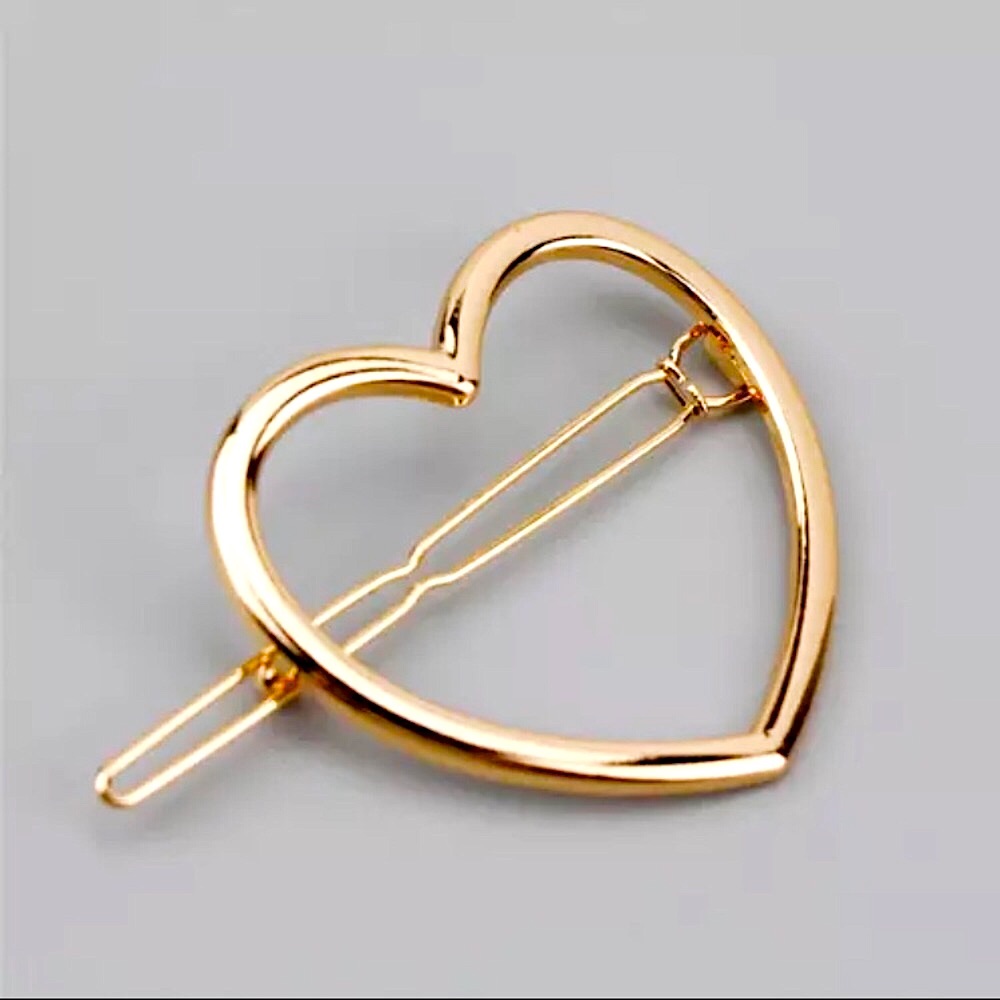 ⚜️[𝟯/$𝟭𝟴]⚜️Heart Classic Simple Barrette NEW - Picture 6 of 15